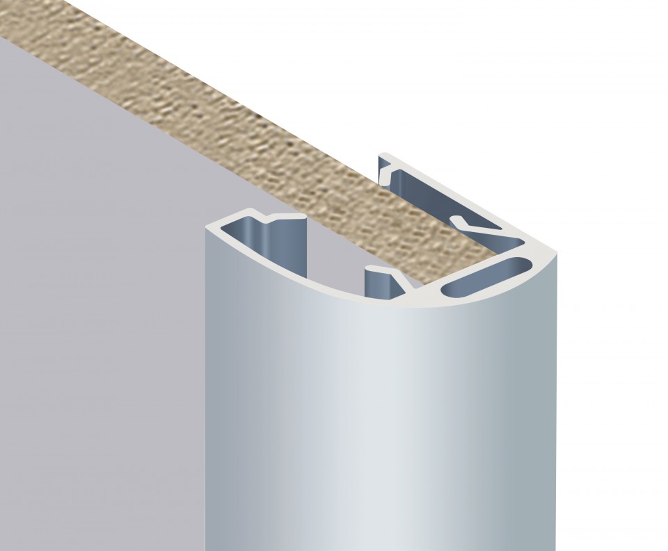 Profil aluminium laqué gris