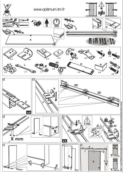 Notice de pose des produits portes d'intérieur : rénove porte, bloc porte  et portes coulissantes