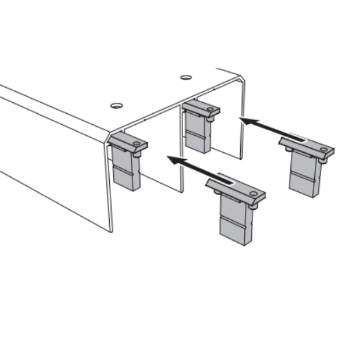 Doigts déclencheurs pour amortisseur porte de placard profil aluminium