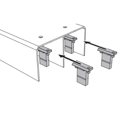 Kit amortisseur pour portes de placard en aluminium