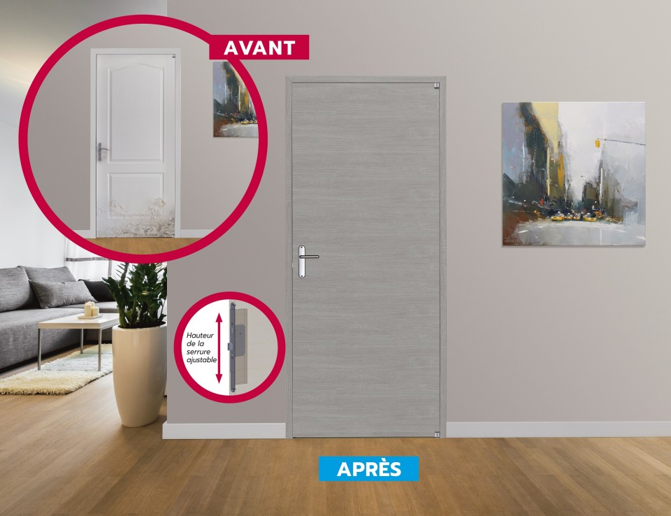 Rénovation de porte d'intérieur : utilisation des lames en c