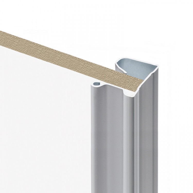 Rails haut et bas blancs en acier pour porte de placard coulissante 360 cm  OPTIMUM