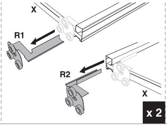 Guide haut porte de placard