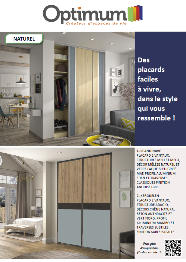 Catalogue porte de placard sur-mesure Castorama et MSB