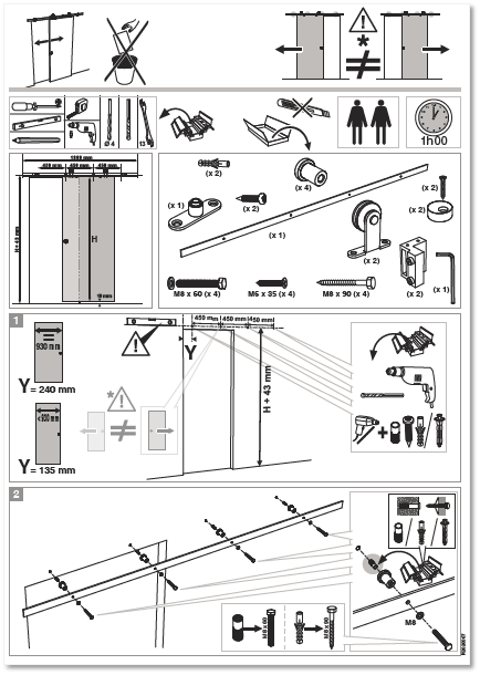 Notice de montage Coulissant