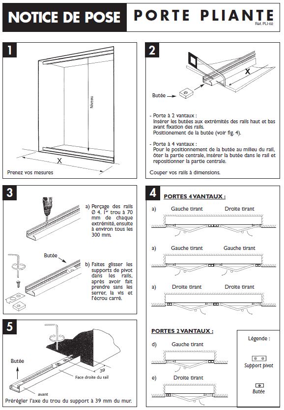 Optimum, Porte de placard pliante