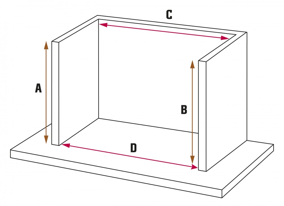 measurements of a waredrobe space